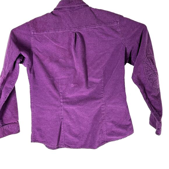 Woolrich Button Up Shirt Women Size M Purple Long Sleeve 100% Cotton Western - Picture 2 of 9